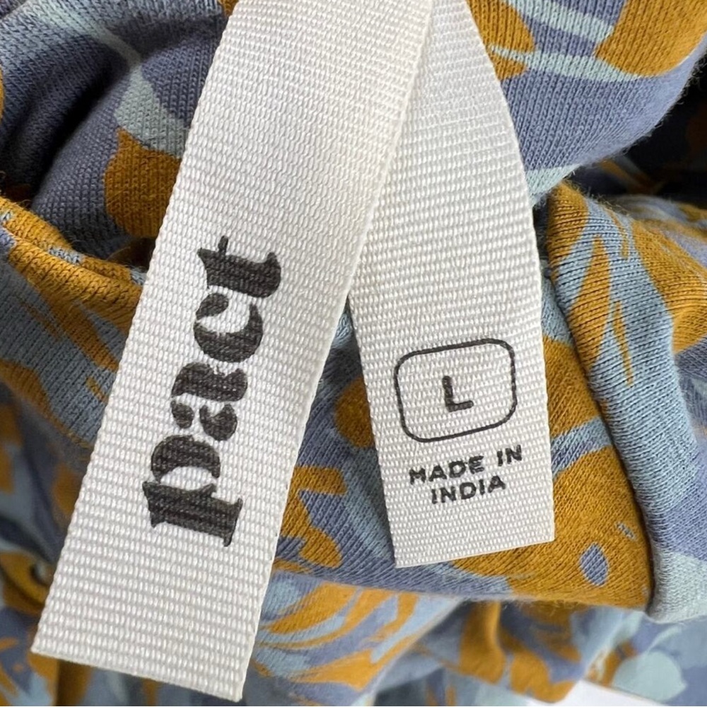 Pact Floral Midi Dress in Blue and Mustard - Picture 4 of 4